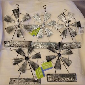 Bundle Of 5 Mwtal Windmills For Home Decorations, Porch, Garden, Rooms, And More